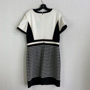 LAURA Black & White Stripe Dress NWT